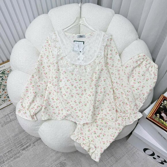 Floral Long Pajama Set - Picture 1 of 1